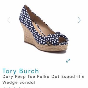 Tory Burch Dory Espadrille Peep-toe wedges sandal